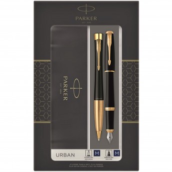 Набор ручек PARKER URBAN CORE - MUTED BLACK GT, ручка перьевая + ручка шариковая Набор ручек PARKER URBAN CORE - MUTED BLACK GT, ручка перьевая + ручка шариковая