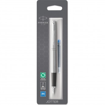 Ручка перьевая PARKER JOTTER CORE F61 2031012 STAINLESS STEEL CT M сталь нержавеющая Ручка перьевая PARKER JOTTER CORE F61 2031012 STAINLESS STEEL CT M сталь нержавеющая