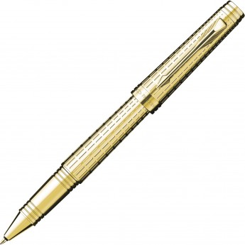 Ручка роллерная PARKER PREMIER DELUXE CHISELLING ЗОЛОТОЙ, F Ручка роллерная PARKER PREMIER DELUXE CHISELLING ЗОЛОТОЙ, F
